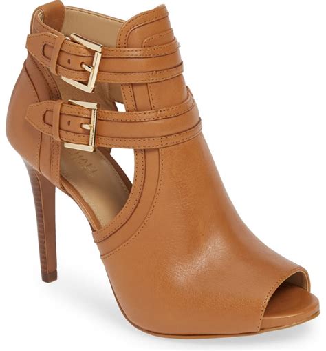 michael michael kors blaze peep toe booties|michael michael kors blaze open toe bootie .